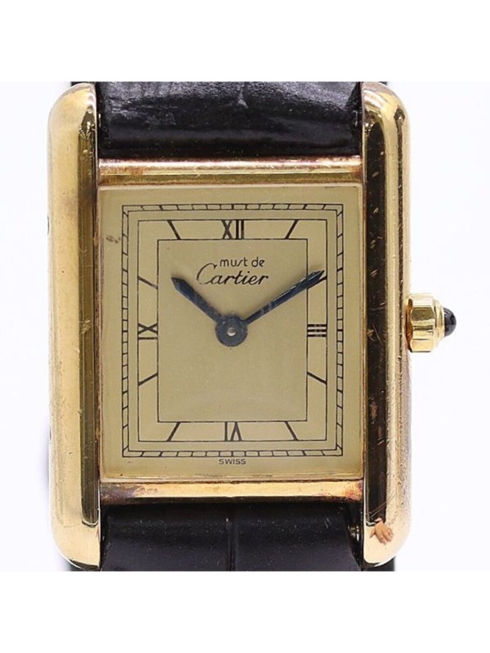 Cartier Must Tank Gold Dial Watch